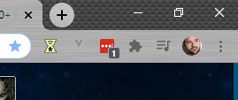 Chrome overlay extension in the Chrome Toolbar.